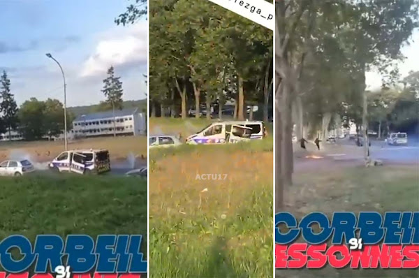 [VIDEO] Essonne (91) : « Niquez-les ! » Des policiers attaqués par des dizaines d’individus munis de cocktails Molotov aux Tarterêts