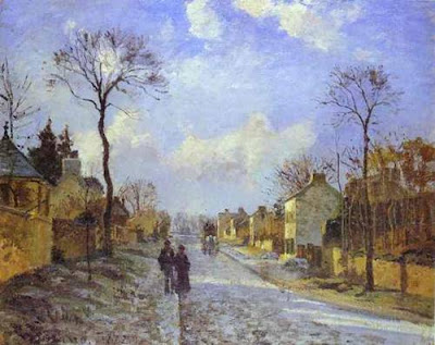 The-Road-to-Louveciennes-Camille-Pissarro