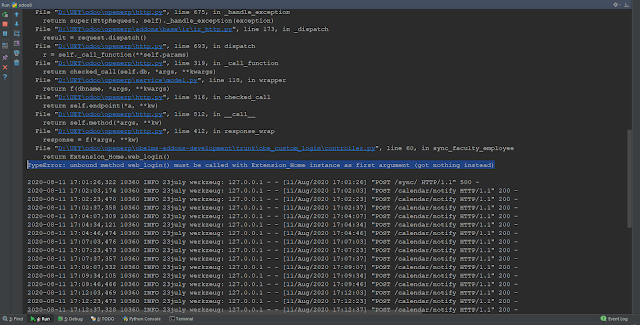 unbound method web_login() must be called with instance as first argument (got nothing instead),Invoke controller function from another controller in odoo