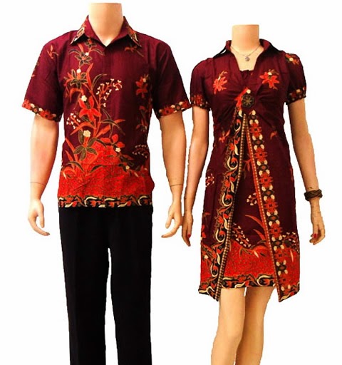  Foto  model  baju  batik sarimbit couple  terbaru  Gaya Masa 