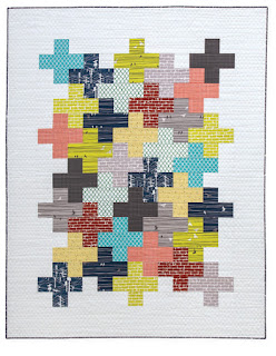 Intertwined quilt pattern from the book Modern Plus Sign Quilts