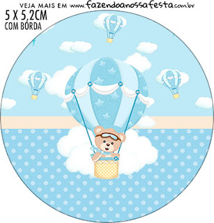 Traveling Boy Bear: Free Printable Toppers or Labels.