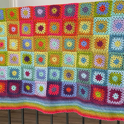 My completed Attic24 'Aria' crochet blanket