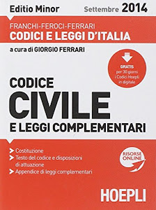 Codice civile e leggi complementari 2014. Ediz. minore