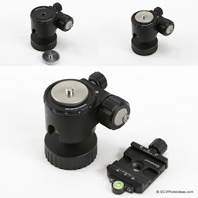 SCV-FK 3/8 to 3/8 adapter mounting sequence on Sunwayfoto XB-44