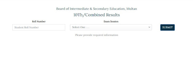 10th Class Result 2023 Multan Board Check Online By Roll Number