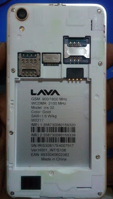 Lava iris 30 H001_INT/S108 FIRMWARE Flash File MT6572 Tested