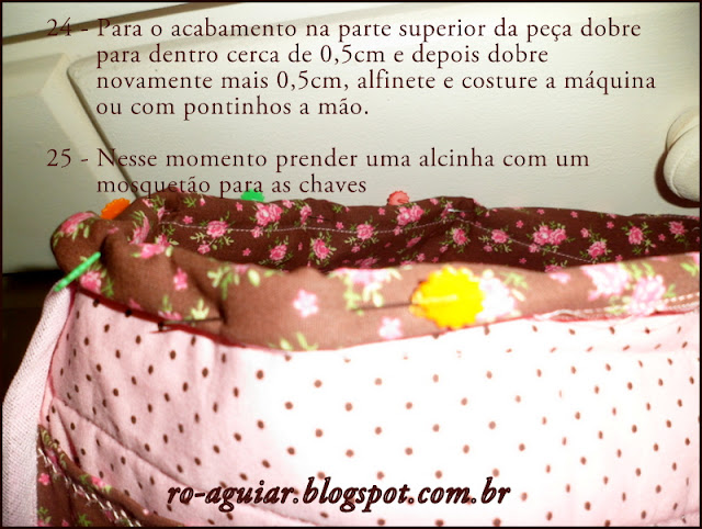 organizador de bolsa em patchwork com PAP (DIY)