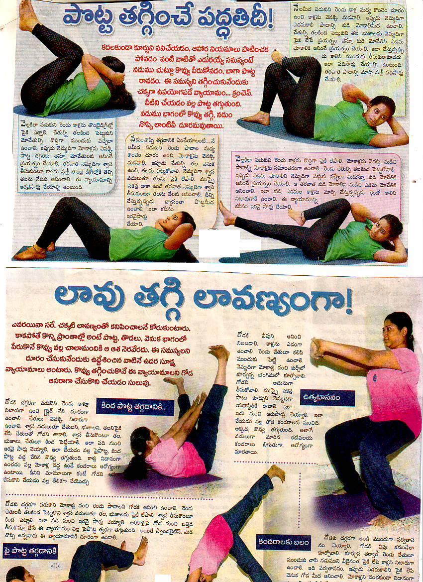 Yogasanas In Telugu Asanas For Belly Fat for yoga for weight loss in telugu intended for Inspire