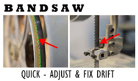 adjust bandsaw drift, band saw