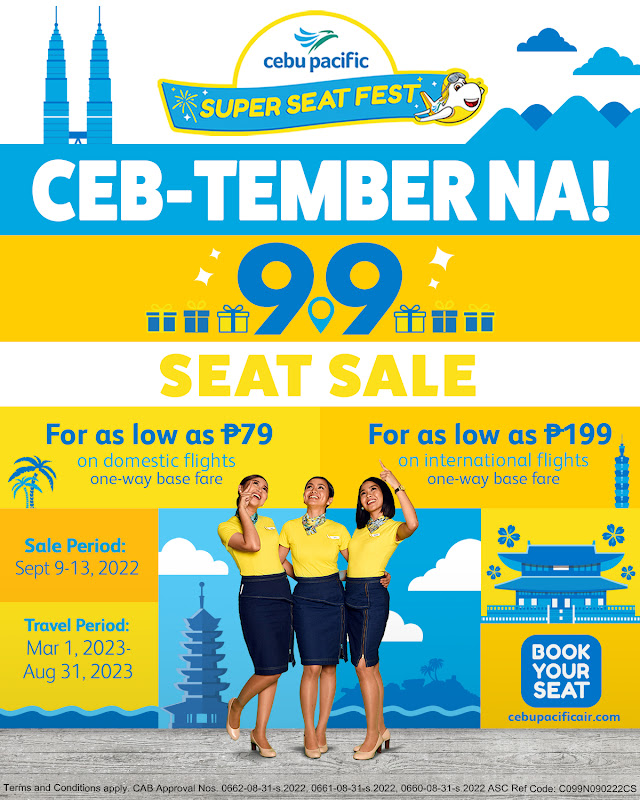 Cebu Pacific 9.9 Promo Seat Sale September 9, 2022