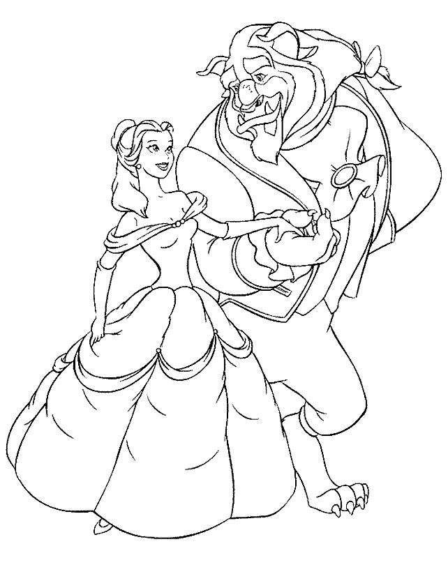 Disney Coloring Pages Beauty And The Beast 1