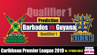 Who will win Today CPL T20 2019 Qualifier 1 Match Barbados vs Guyana