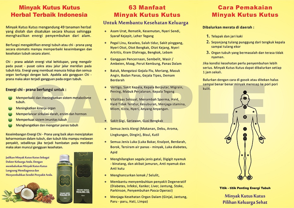 Minyak Obat KUTUS KUTUS :: Organic Healing Oil