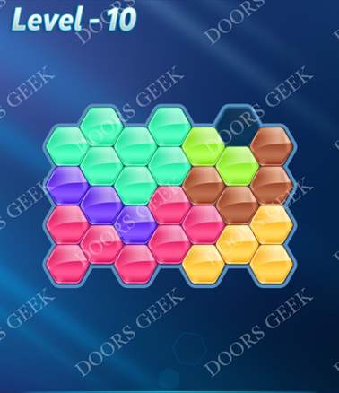 Block! Hexa Puzzle [7 Mania] Level 10 Solution, Cheats, Walkthrough for android, iphone, ipad, ipod