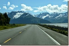 Driving down the Seward Highway, approaching Portage, AK