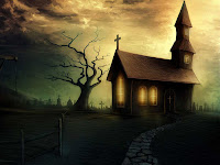 spooky halloween house