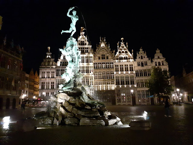 Voyage à vélo Anvers Antwerpen le soir