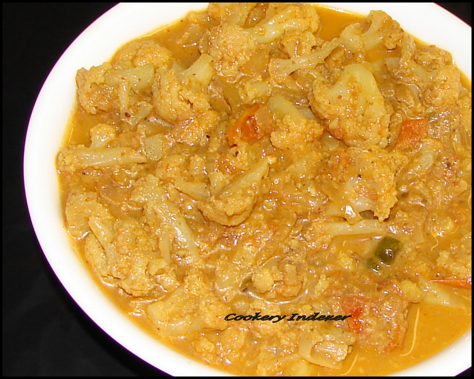 !: Blogroll Indian Regional  Cuisine Korma or korma Cauliflower Kurma) (Gobi kurma