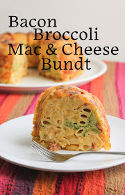 Food Lust People Love: This bacon broccoli mac and cheese Bundt is a delicious main course made with a wonderful cheesy sauce that includes heavy cream, extra sharp cheddar and five whole eggs. This Bundt is much more than just baking your usual mac and cheese in a Bundt pan. The bacon, broccoli and eggs make this a full meal. Leftovers, if you should be so fortunate as to have any, are just as delicious the next day.