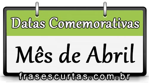 datas comemorativas de Abril