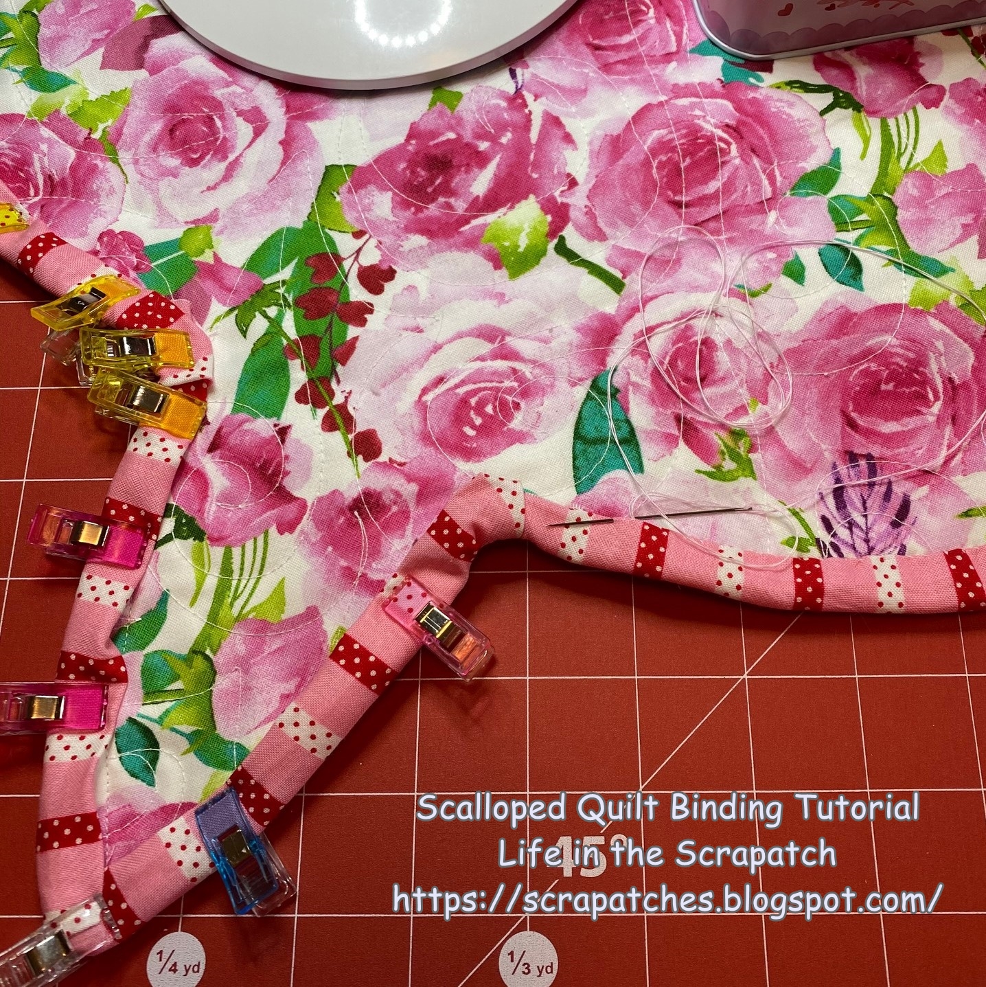 Quiltscapes.: Tutorial ~ How to Bind a Scalloped Edge