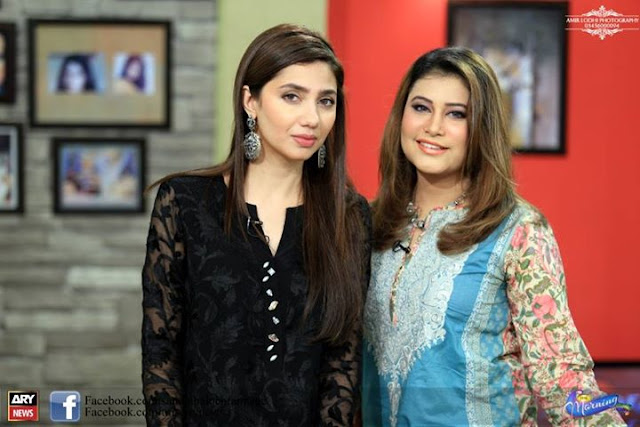 Mahira Khan Pre Birthday Celebration & Ho Mann Jahaan Promotion at Sanam Baloch Morning Show 