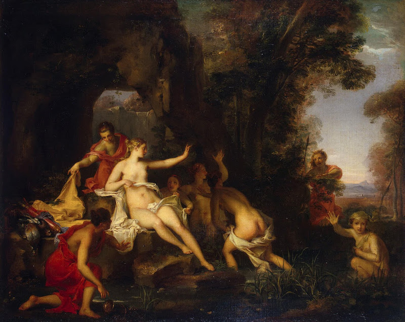 Diana and Actaeon by Louis Galloche - Religious, Mythology paintings from Hermitage Museum