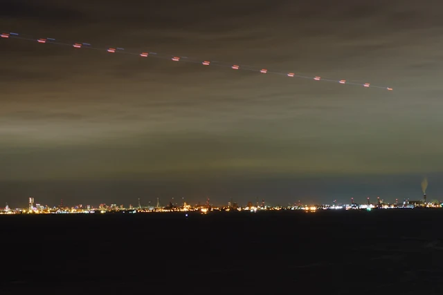 東京湾アクアライン「海ほたる」からの夜景