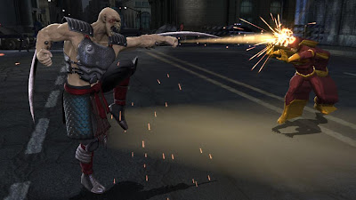 Mortal Kombat vs. DC Universe Screenshot - Baraka vs. the Flash