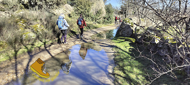 Pista de la ruta senderista del Hueco de San Blas coincidente con GR-10