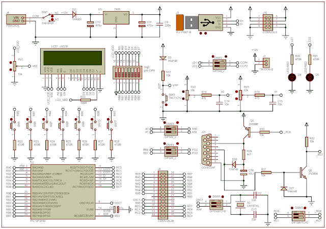 DIY PIC18F2550 USB Board