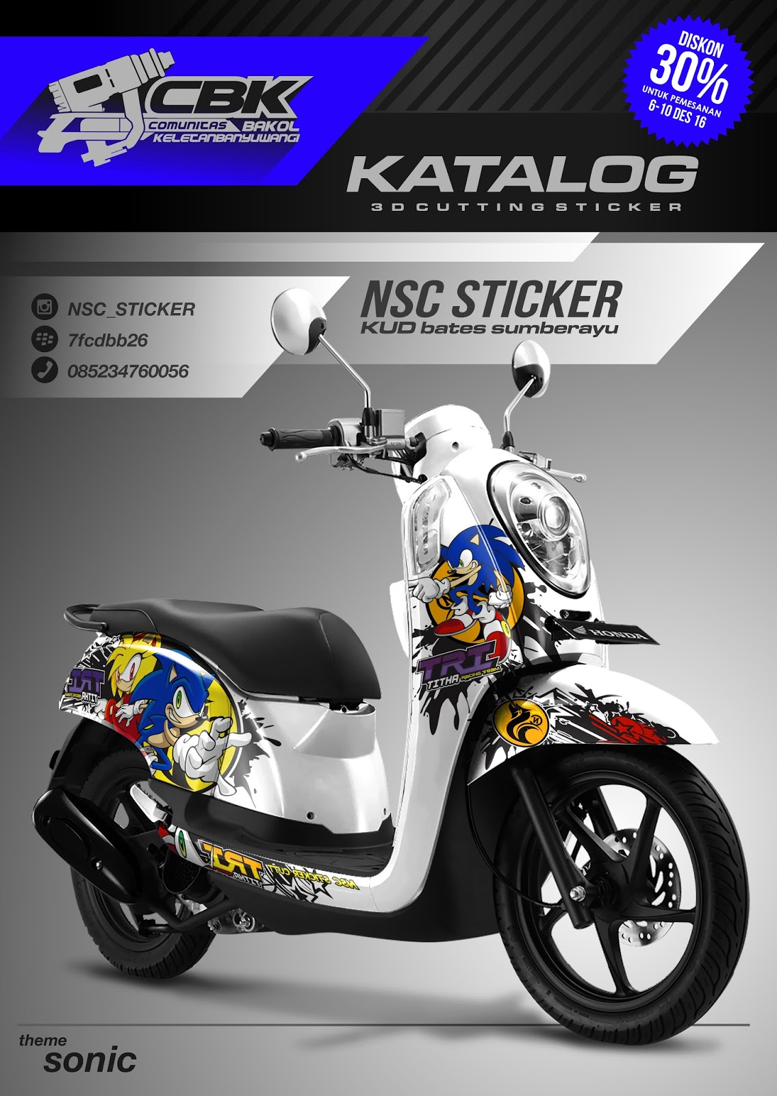 Scoopy Sonic NSC Sticker Cutt