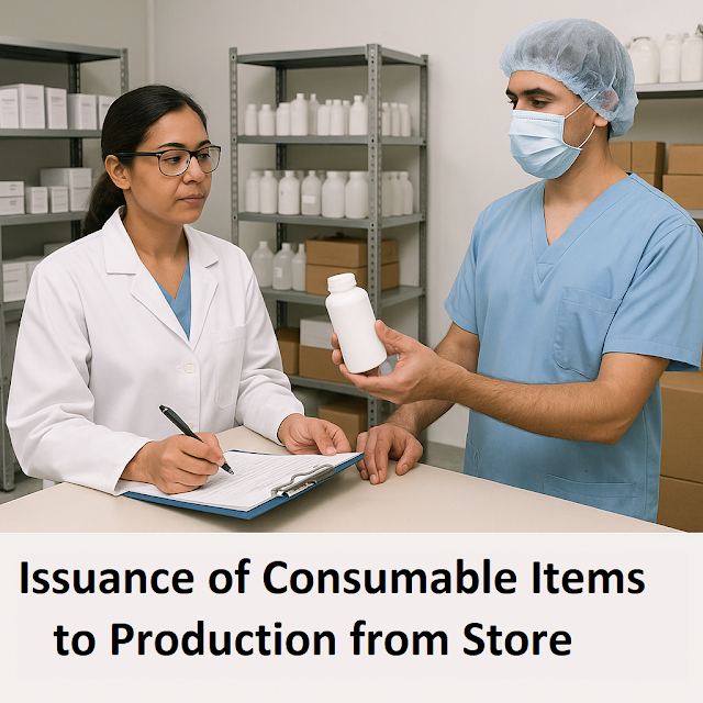 Issuance of Consumable item to Production from Store
