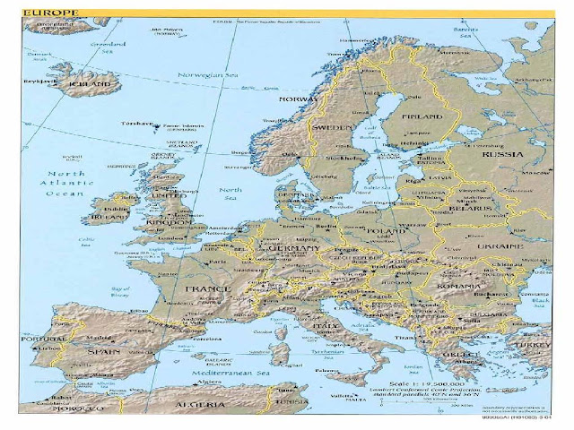 Mountain Ranges Of Europe Map 