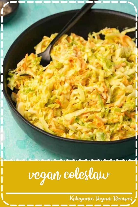 This delicious vegan coleslaw is super simple and all about that gorgeous dressing. Wonderfully creamy and everything you want a coleslaw to be! #vegan #dairyfree