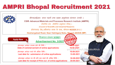AMPRI Bhopal Recruitment 2021