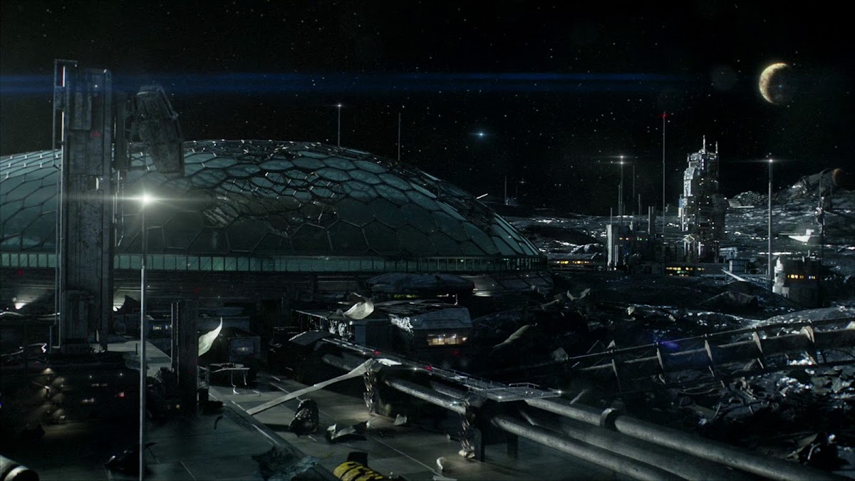 Ganymede Station after the battle high above it in the orbit in 'The Expanse' TV series