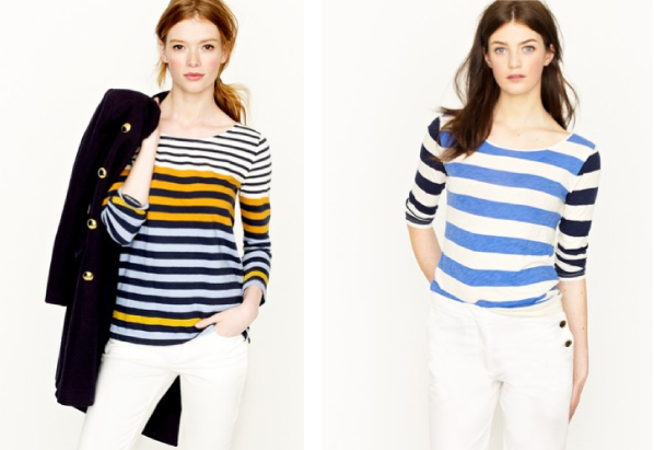 j.crew stripe top