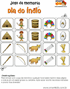 Lembrancinhas Dia do Índio (jogo memoria indio)