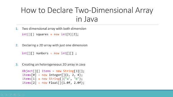 6 ways to declare a two dimensional array in Java