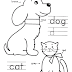 Instructions Dog Cat Objects To Color     Coloring Pages