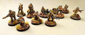 28mm Soviet Assault engineers in SN-42 Body Armour. Figures from Warlord Games © Copyright Golf Alpha Zulu 2014. All rights reserved