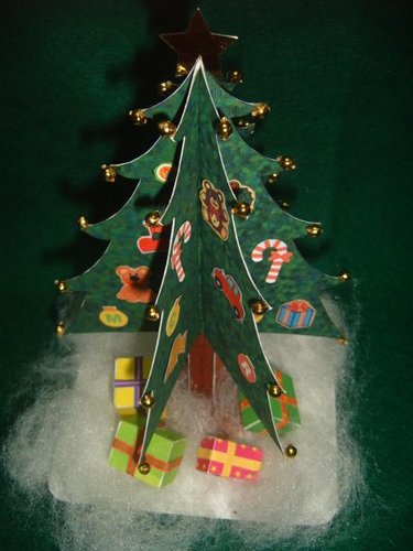 Cara membuat Pohon Natal  Mini Dari Kertas 