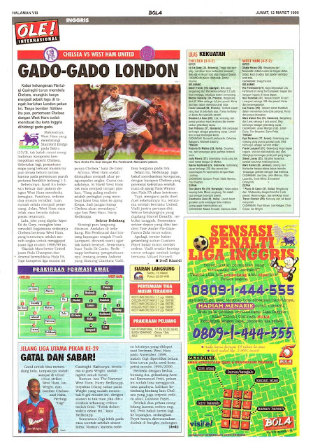 CHELSEA VS WEST HAM UNITED GADO-GADO LONDON