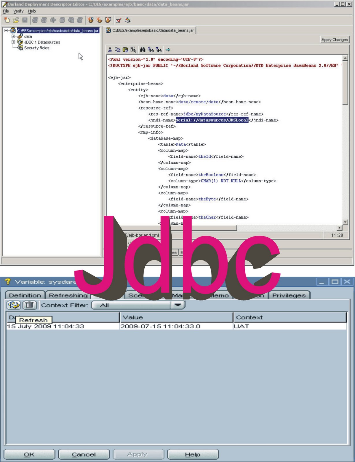 Contoh Database, C++, visual basic, java: Jdbc is the 