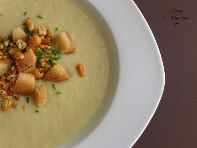 Crema de calabacín con puerro y manzana – Zucchini cream soup with leek and apple