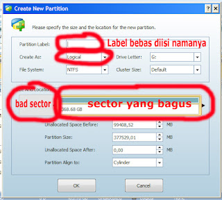 Pemilihan Sector yang Bagus dan Bad pada Minitool Paryitions