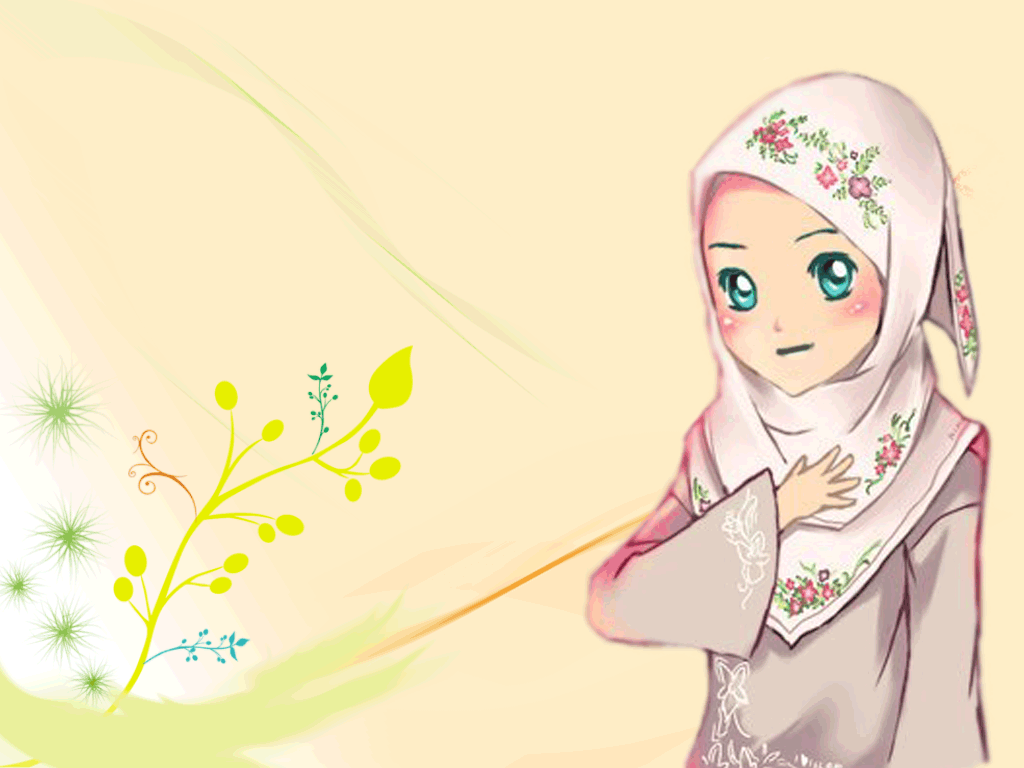 Gambar Kartun Muslimah Cantik Berhijab Animasi Bergerak Si Gambar