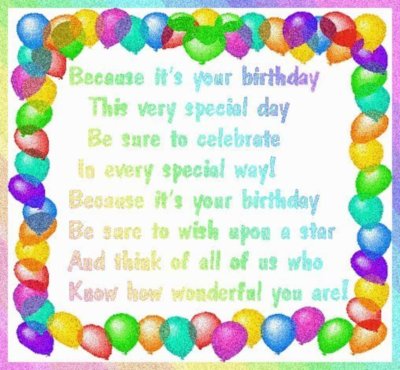 birthday poems for best friends. happy irthday poems for a